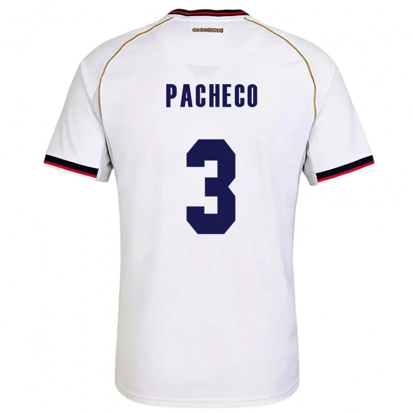 Danxen Dětské Panama Joseph Pacheco #3 Bílá Červená Daleko Hráčské Dresy 26-28 Dres