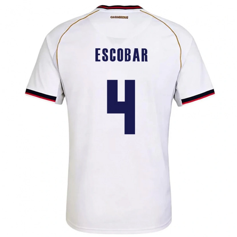 Danxen Dětské Panama Fidel Escobar #4 Bílá Červená Daleko Hráčské Dresy 26-28 Dres