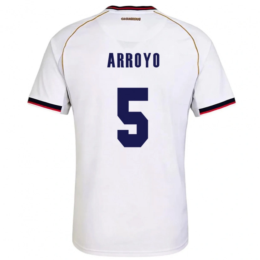 Danxen Dětské Panama Ariel Arroyo #5 Bílá Červená Daleko Hráčské Dresy 26-28 Dres