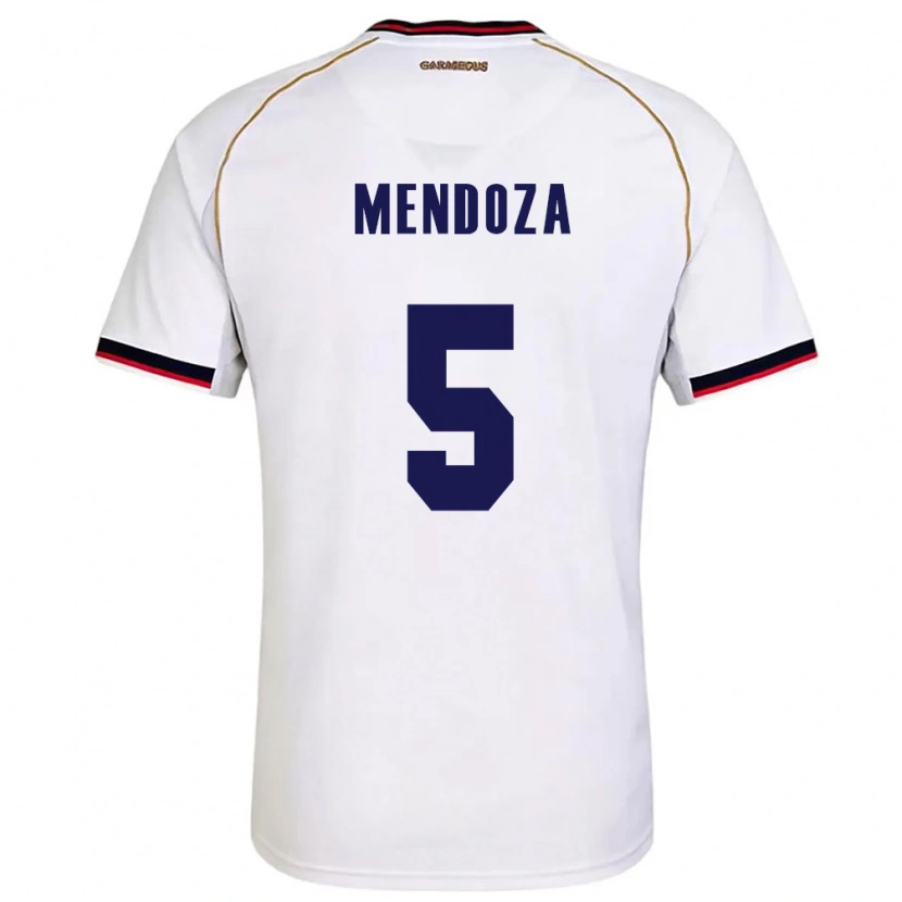 Danxen Dětské Panama Gabriel Mendoza #5 Bílá Červená Daleko Hráčské Dresy 26-28 Dres