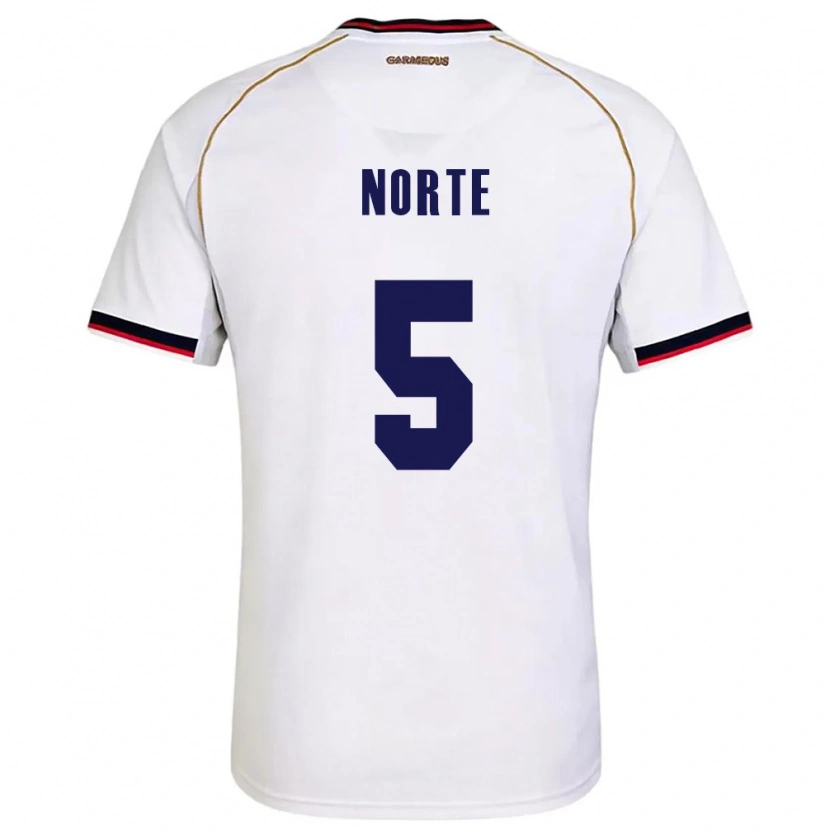 Danxen Dětské Panama Lucas Norte #5 Bílá Červená Daleko Hráčské Dresy 26-28 Dres
