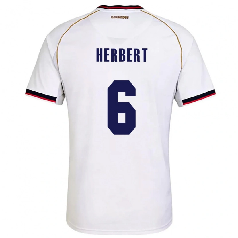 Danxen Dětské Panama Giovany Herbert #6 Bílá Červená Daleko Hráčské Dresy 26-28 Dres
