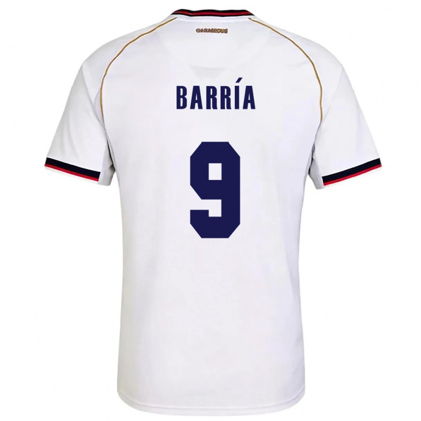 Danxen Dětské Panama Kadir Barría #9 Bílá Červená Daleko Hráčské Dresy 26-28 Dres