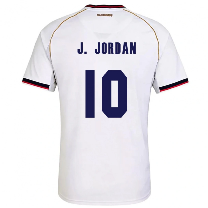Danxen Dětské Panama Jasio Jordan #10 Bílá Červená Daleko Hráčské Dresy 26-28 Dres