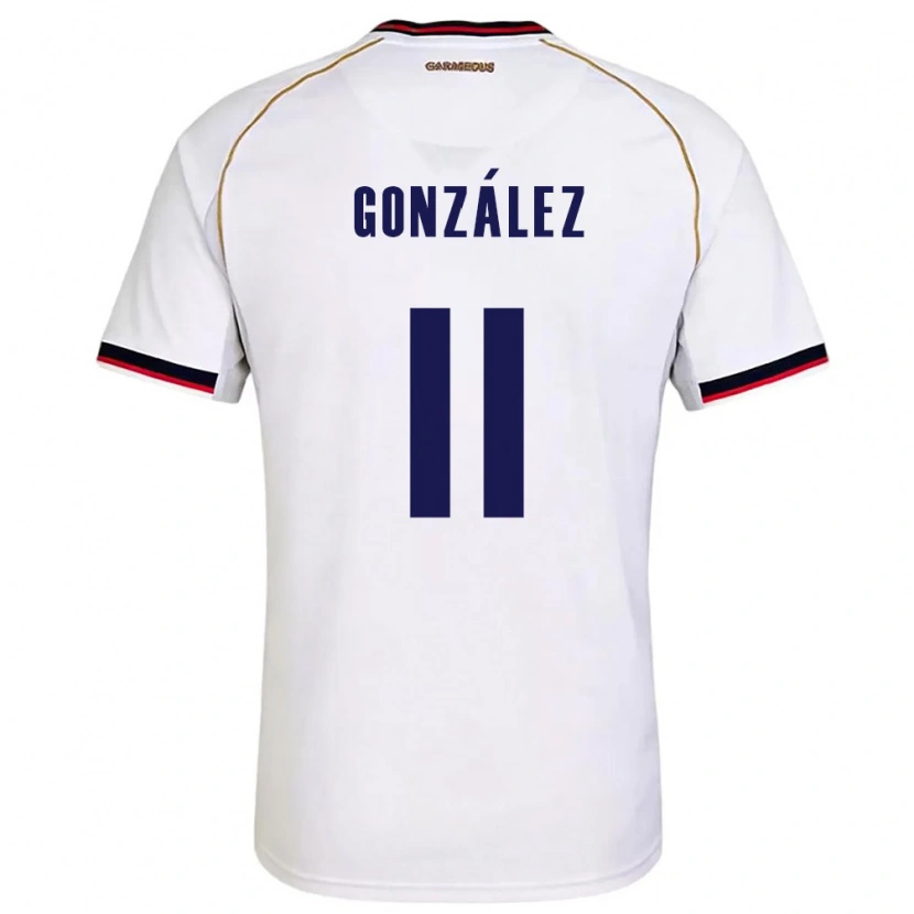 Danxen Dětské Panama Edmilson González #11 Bílá Červená Daleko Hráčské Dresy 26-28 Dres