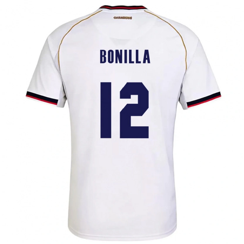 Danxen Dětské Panama David Bonilla #12 Bílá Červená Daleko Hráčské Dresy 26-28 Dres