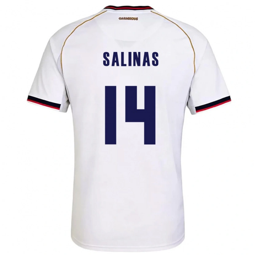 Danxen Dětské Panama Abraham Salinas #14 Bílá Červená Daleko Hráčské Dresy 26-28 Dres