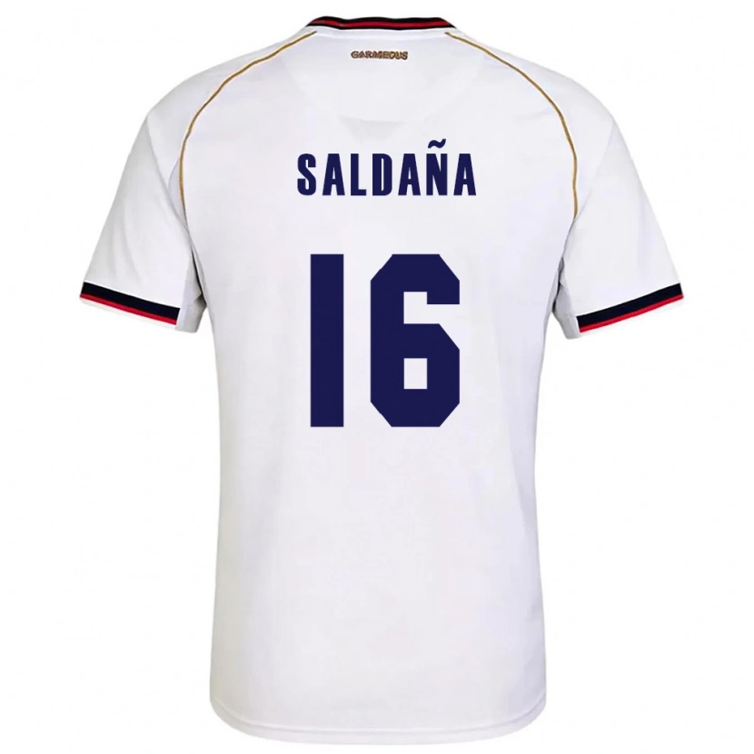 Danxen Dětské Panama Allan Saldaña #16 Bílá Červená Daleko Hráčské Dresy 26-28 Dres