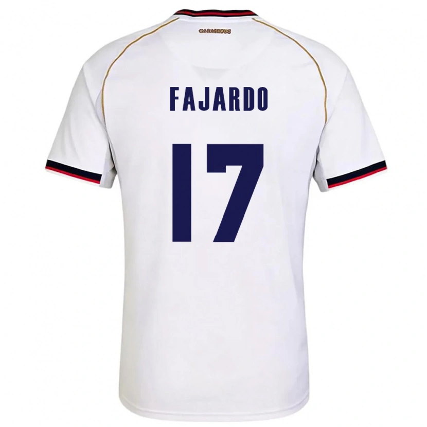 Danxen Dětské Panama José Fajardo #17 Bílá Červená Daleko Hráčské Dresy 26-28 Dres