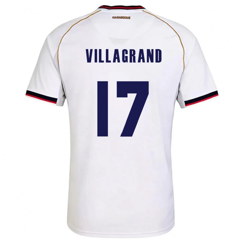 Danxen Dětské Panama Gabriela Villagrand #17 Bílá Červená Daleko Hráčské Dresy 26-28 Dres