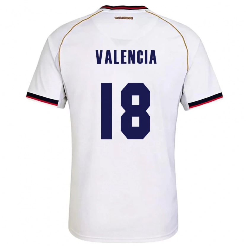 Danxen Dětské Panama Omar Valencia #18 Bílá Červená Daleko Hráčské Dresy 26-28 Dres