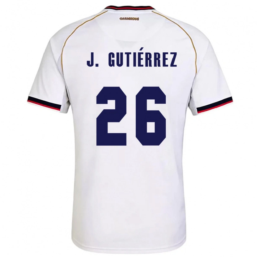 Danxen Dětské Panama Jorge Gutiérrez #26 Bílá Červená Daleko Hráčské Dresy 26-28 Dres