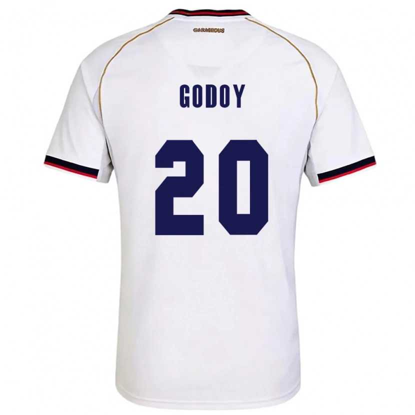 Danxen Dětské Panama Aníbal Godoy #20 Bílá Červená Daleko Hráčské Dresy 26-28 Dres