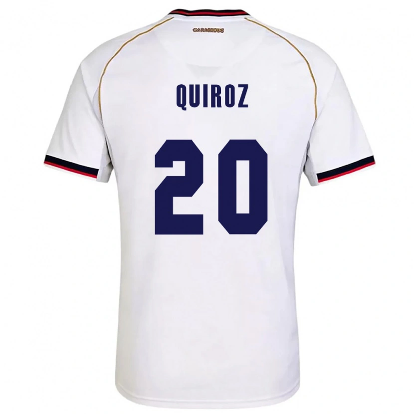Danxen Dětské Panama Gabriel Quiroz #20 Bílá Červená Daleko Hráčské Dresy 26-28 Dres