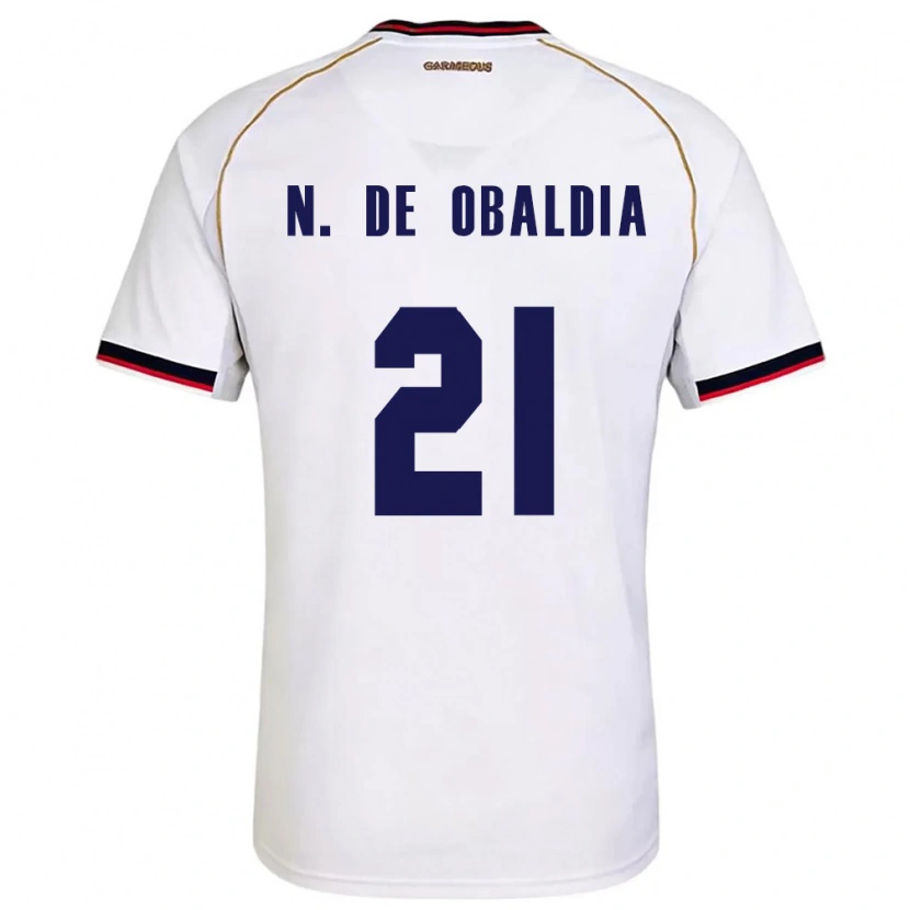 Danxen Dětské Panama Nicole De Obaldía #21 Bílá Červená Daleko Hráčské Dresy 26-28 Dres