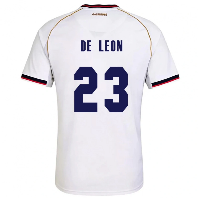 Danxen Dětské Panama Yerenis De León #23 Bílá Červená Daleko Hráčské Dresy 26-28 Dres