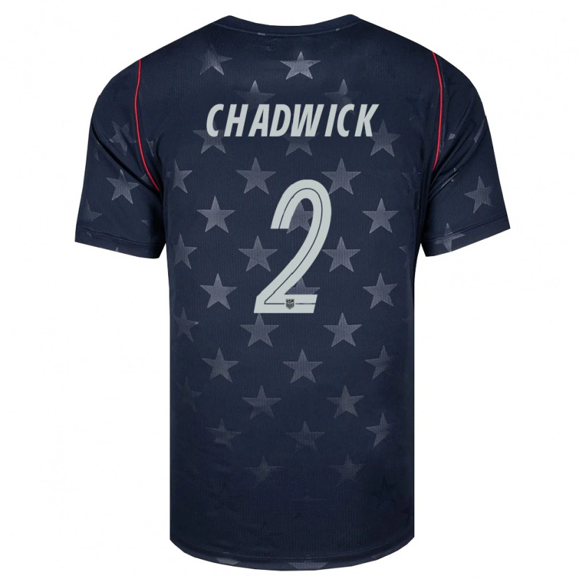 Danxen Dětské Spojené Státy Americké Eddie Chadwick #2 Černá Bílá Červená Daleko Hráčské Dresy 26-28 Dres