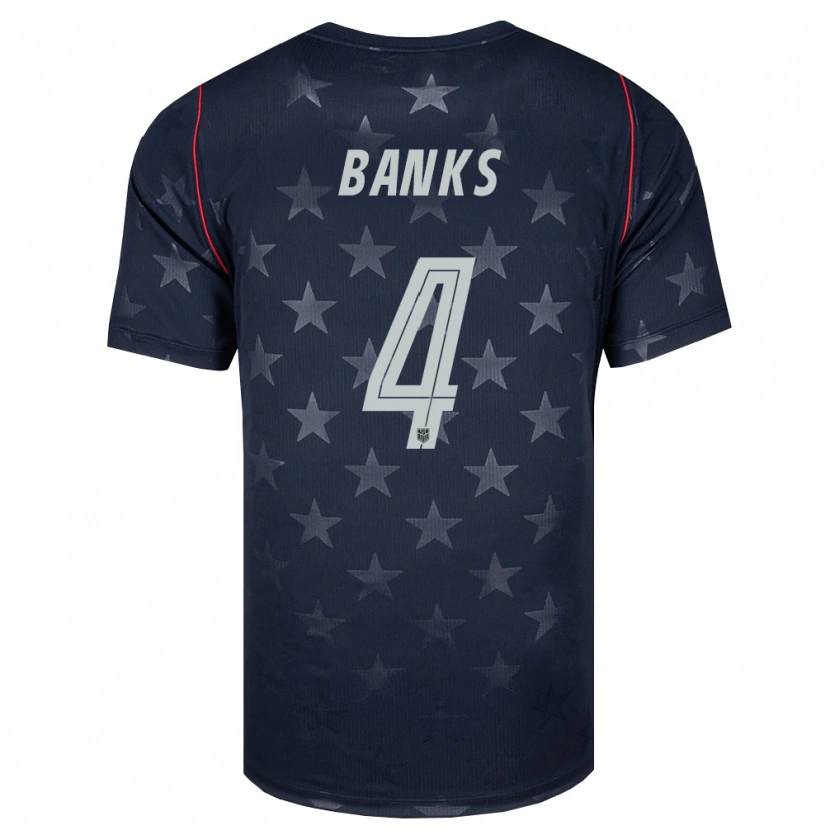 Danxen Dětské Spojené Státy Americké Noahkai Banks #4 Černá Bílá Červená Daleko Hráčské Dresy 26-28 Dres