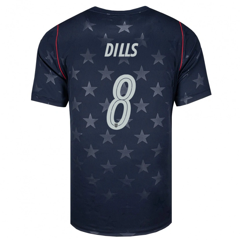 Danxen Dětské Spojené Státy Americké Marvin Dills #8 Černá Bílá Červená Daleko Hráčské Dresy 26-28 Dres
