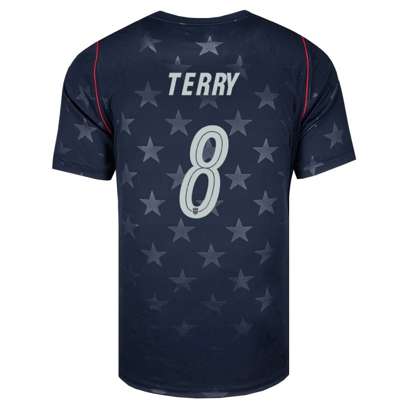 Danxen Dětské Spojené Státy Americké Jude Terry #8 Černá Bílá Červená Daleko Hráčské Dresy 26-28 Dres
