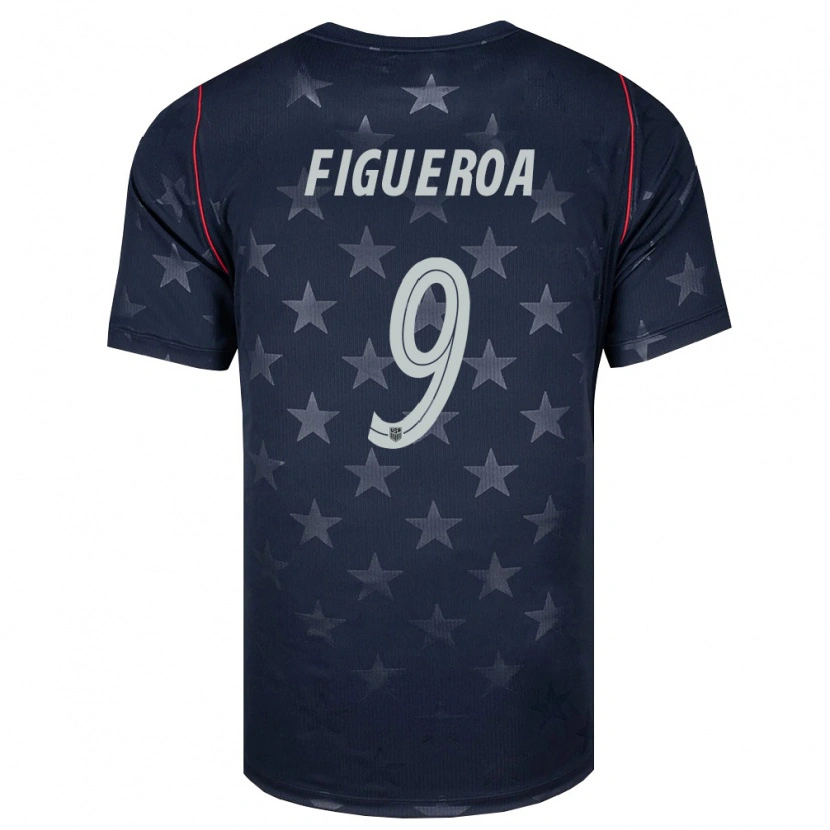 Danxen Dětské Spojené Státy Americké Keyrol Figueroa #9 Černá Bílá Červená Daleko Hráčské Dresy 26-28 Dres