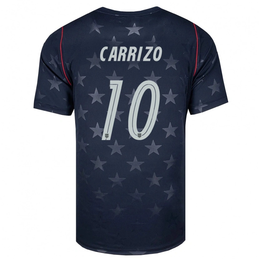 Danxen Dětské Spojené Státy Americké Máximo Carrizo #10 Černá Bílá Červená Daleko Hráčské Dresy 26-28 Dres