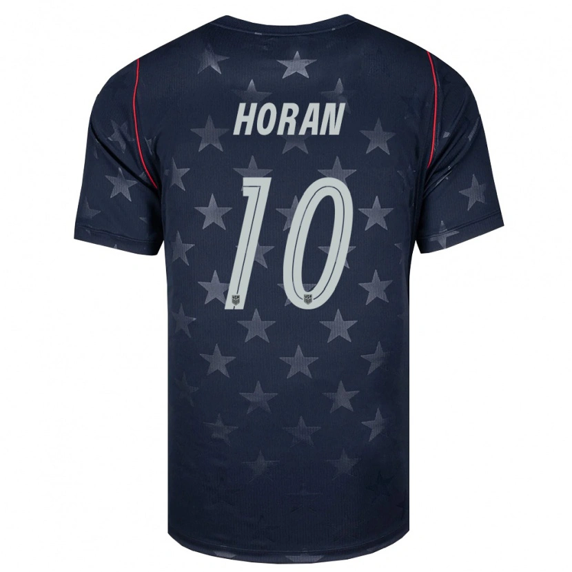 Danxen Dětské Spojené Státy Americké Lindsey Horan #10 Černá Bílá Červená Daleko Hráčské Dresy 26-28 Dres