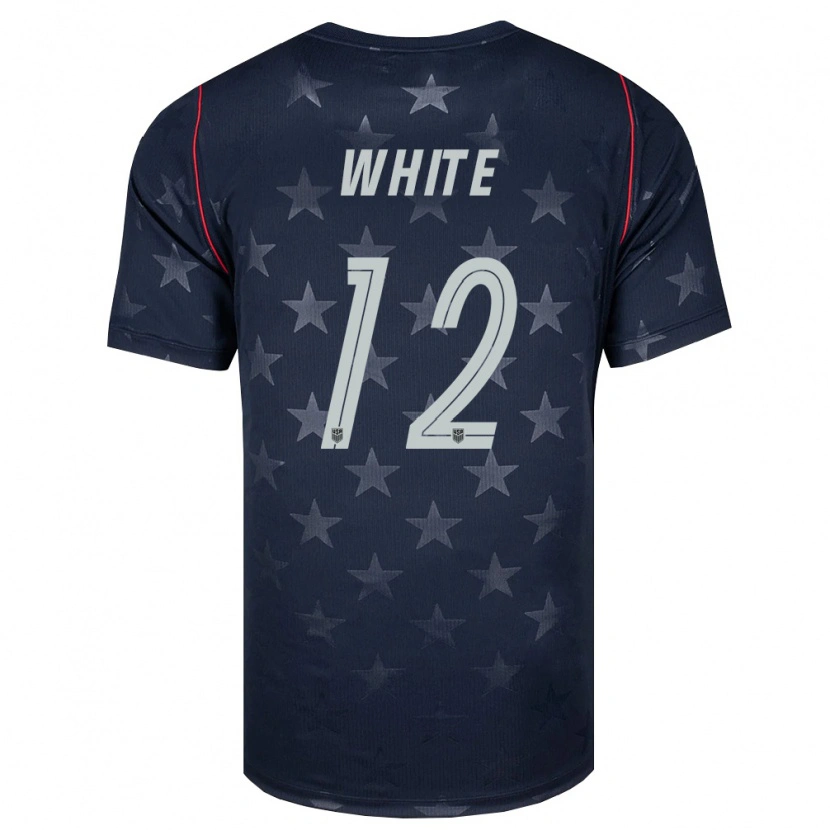 Danxen Dětské Spojené Státy Americké Matthew White #12 Černá Bílá Červená Daleko Hráčské Dresy 26-28 Dres