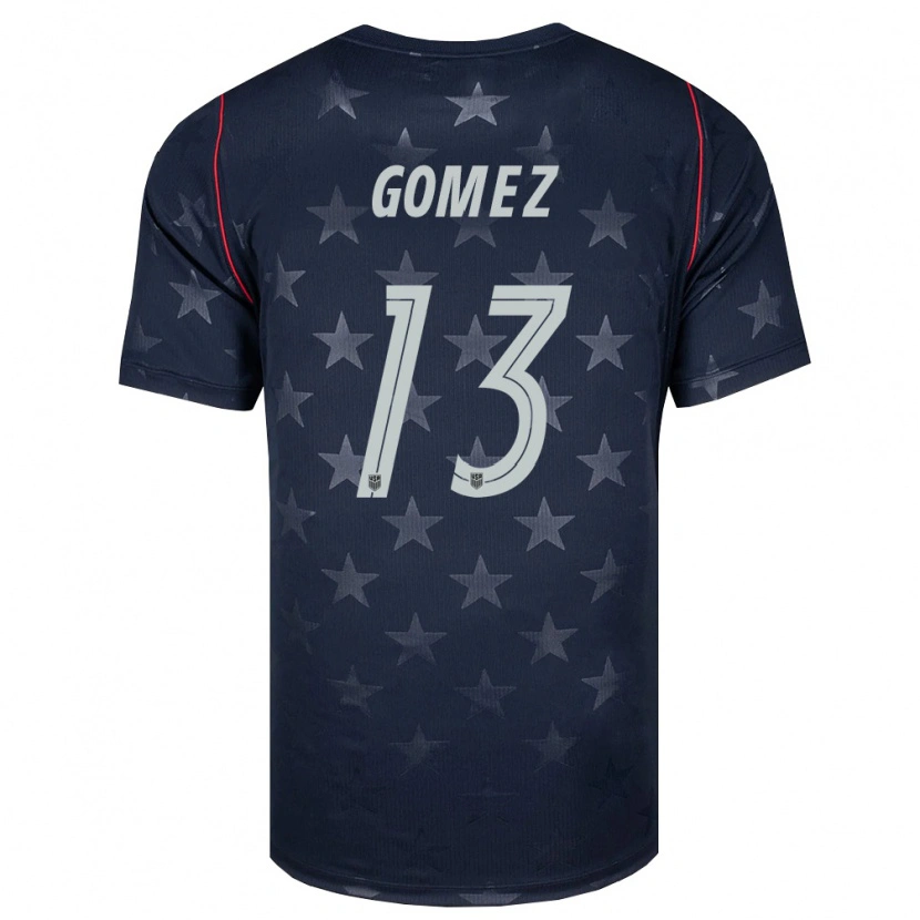 Danxen Dětské Spojené Státy Americké Jonathan Gomez #13 Černá Bílá Červená Daleko Hráčské Dresy 26-28 Dres