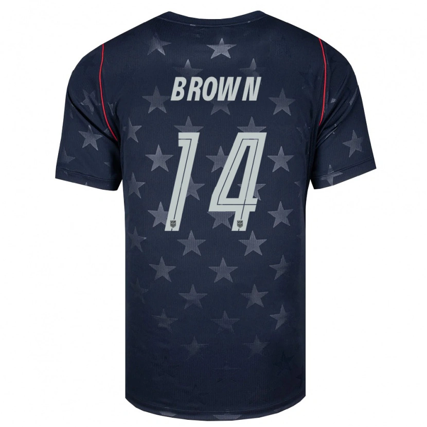 Danxen Dětské Spojené Státy Americké Tristan Brown #14 Černá Bílá Červená Daleko Hráčské Dresy 26-28 Dres