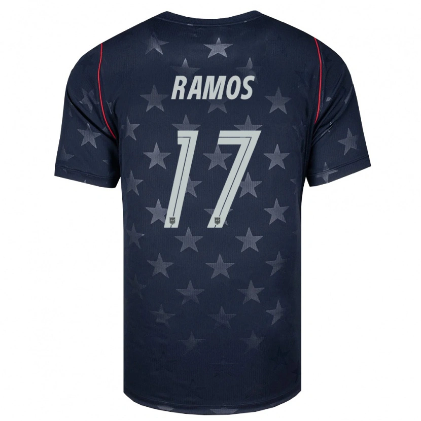 Danxen Dětské Spojené Státy Americké Rubén Ramos #17 Černá Bílá Červená Daleko Hráčské Dresy 26-28 Dres
