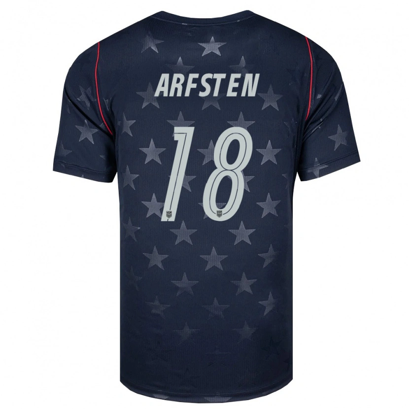 Danxen Dětské Spojené Státy Americké Max Arfsten #18 Černá Bílá Červená Daleko Hráčské Dresy 26-28 Dres