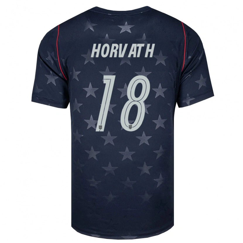 Danxen Dětské Spojené Státy Americké Ethan Horvath #18 Černá Bílá Červená Daleko Hráčské Dresy 26-28 Dres