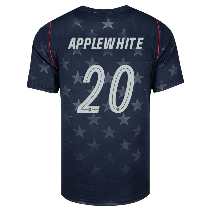 Danxen Dětské Spojené Státy Americké Christopher Applewhite #20 Černá Bílá Červená Daleko Hráčské Dresy 26-28 Dres