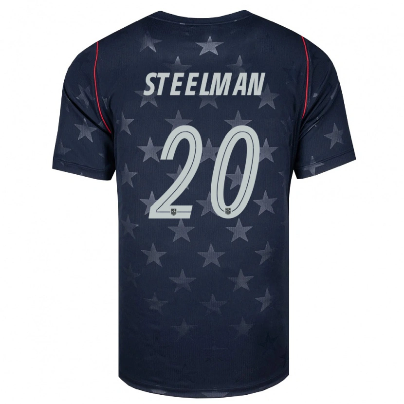 Danxen Dětské Spojené Státy Americké Max Steelman #20 Černá Bílá Červená Daleko Hráčské Dresy 26-28 Dres