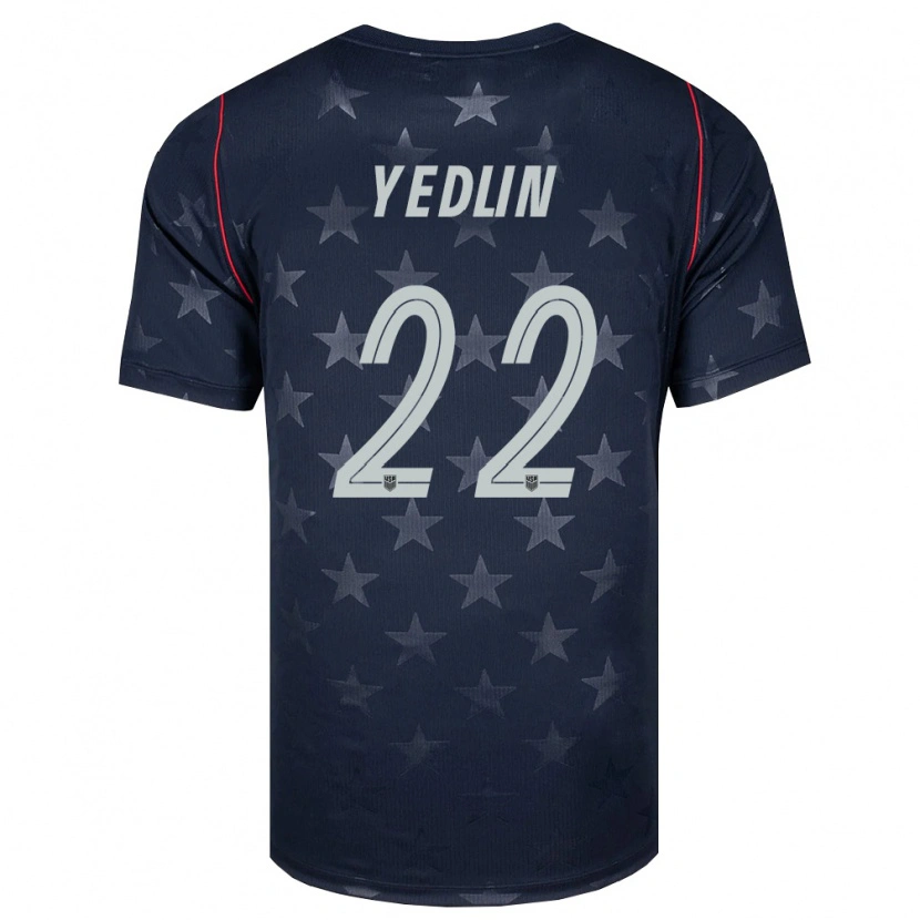 Danxen Dětské Spojené Státy Americké Deandre Yedlin #22 Černá Bílá Červená Daleko Hráčské Dresy 26-28 Dres