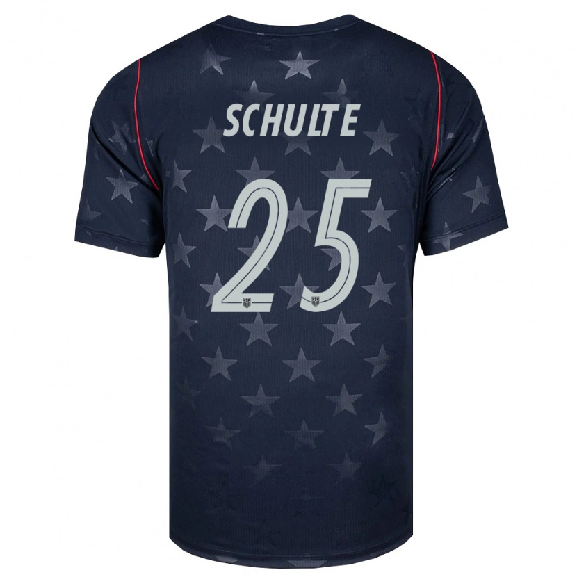 Danxen Dětské Spojené Státy Americké Patrick Schulte #25 Černá Bílá Červená Daleko Hráčské Dresy 26-28 Dres