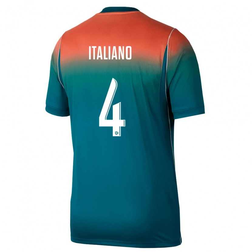Danxen Dětské Austrálie Jacob Italiano #4 Zelená Růžová Daleko Hráčské Dresy 26-28 Dres