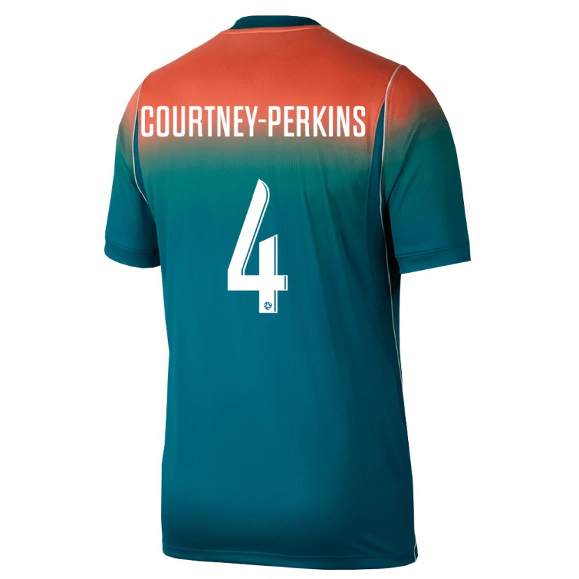 Danxen Dětské Austrálie Jordan Courtney Perkins #4 Zelená Růžová Daleko Hráčské Dresy 26-28 Dres