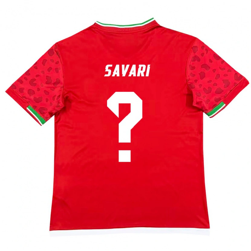Danxen Dětské Írán Morteza Savari #0 Červená Bílá Daleko Hráčské Dresy 26-28 Dres