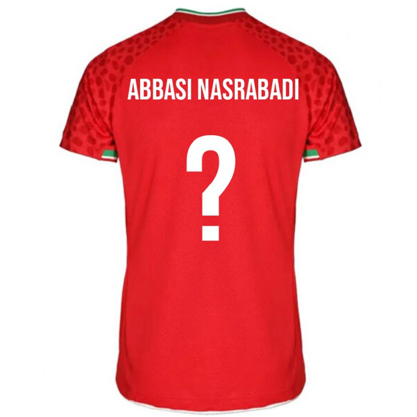 Danxen Dětské Írán Mohammadreza Abbasi Nasrabadi #0 Červená Bílá Daleko Hráčské Dresy 26-28 Dres