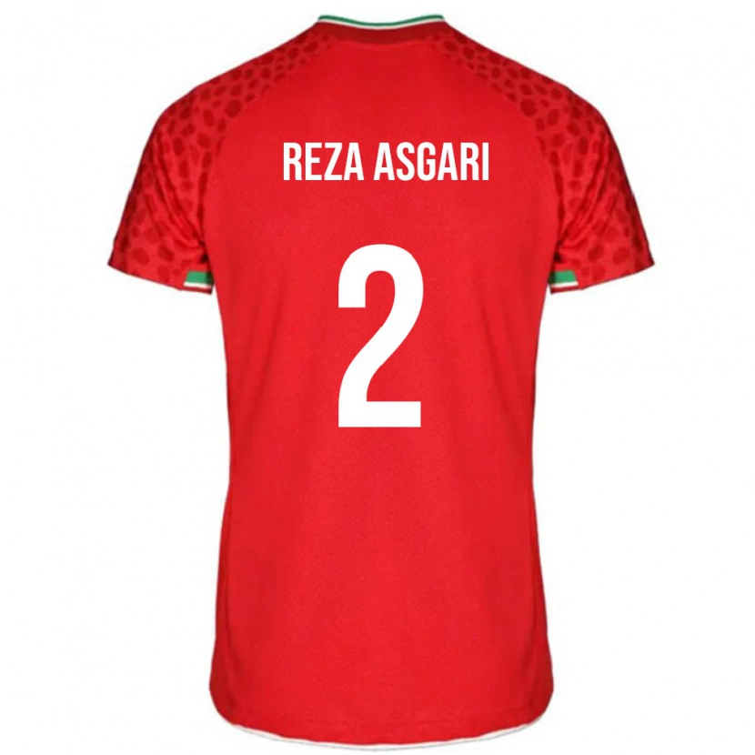 Danxen Dětské Írán Mohammad Reza Asgari #2 Červená Bílá Daleko Hráčské Dresy 26-28 Dres
