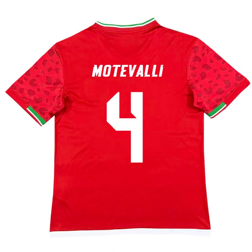 Danxen Dětské Írán Melika Motevalli #4 Červená Bílá Daleko Hráčské Dresy 26-28 Dres