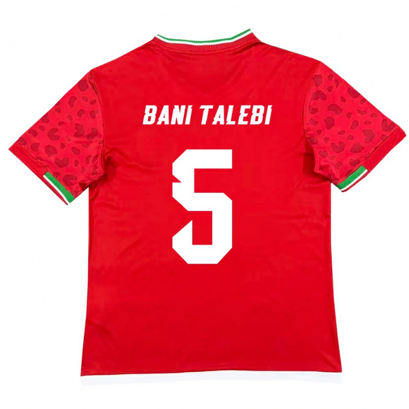 Danxen Dětské Írán Ghazaleh Bani Talebi #5 Červená Bílá Daleko Hráčské Dresy 26-28 Dres