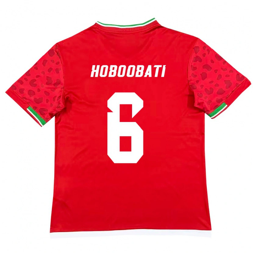 Danxen Dětské Írán Samir Hoboobati #6 Červená Bílá Daleko Hráčské Dresy 26-28 Dres