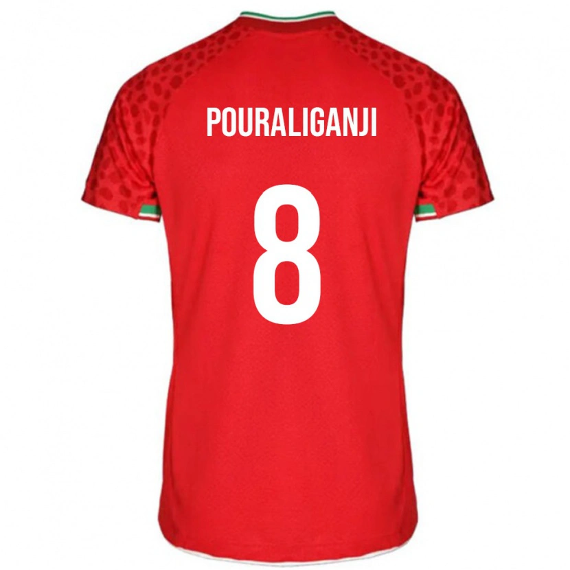 Danxen Dětské Írán Morteza Pouraliganji #8 Červená Bílá Daleko Hráčské Dresy 26-28 Dres