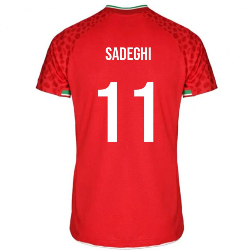 Danxen Dětské Írán Mahan Sadeghi #11 Červená Bílá Daleko Hráčské Dresy 26-28 Dres