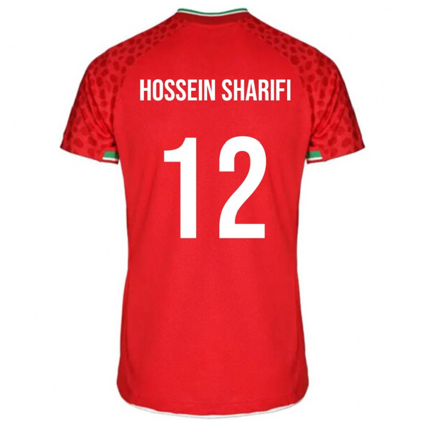 Danxen Dětské Írán Mohammad Hossein Sharifi #12 Červená Bílá Daleko Hráčské Dresy 26-28 Dres