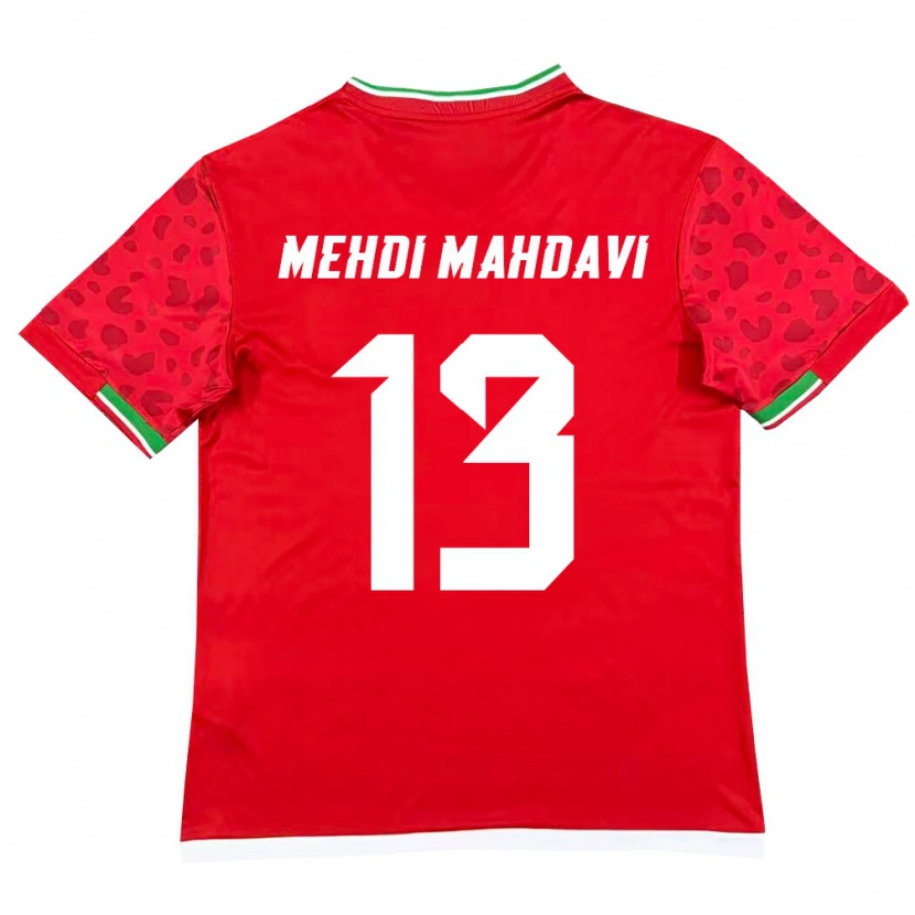 Danxen Dětské Írán Seyed Mehdi Mahdavi #13 Červená Bílá Daleko Hráčské Dresy 26-28 Dres