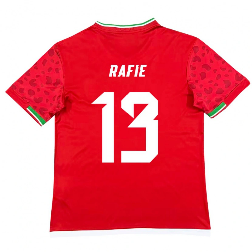 Danxen Dětské Írán Abbas Rafie #13 Červená Bílá Daleko Hráčské Dresy 26-28 Dres